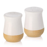 Hasense salero ceramico blanco de dos piezas para sazonar al momento
