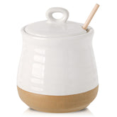 HASENSE tarro de miel ceramico con tapa, ideal para conservar la miel fresca