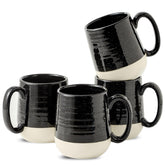 HASENSE tazas cerámica 15 onzas negro mate para café y chocolate caliente