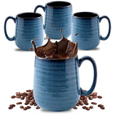HASENSE tazas de café de porcelana con conjunto de 4, ideal para uso diario