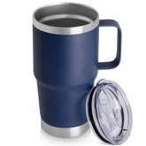 Tumbler HASLE OUTFITTERS 20oz azul marino con manija, ideal para uso diario