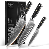 Conjunto Haugo Damascus 3 piezas para cocina versátil y precisa