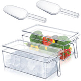 Havawish: contenedores de hielo rectangulares con tapas para almacenamiento seguro.