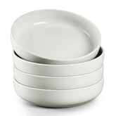 HaWare cuencos para pasta en blanco lechoso, aptos para microondas y hornear.