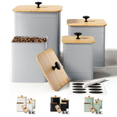Tarros HB Design Co para mostrador con tapas herméticas y estilo práctico.