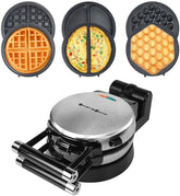 Health and Home maquina de gofres con giro de 360 grados para hornear de manera uniforme