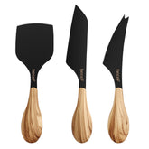 Cuchillo de queso hecef con punzón y acabado mate, ideal para quesos duros.