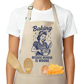 Delantal heiyihe con mensaje divertido para cocinar; ideal regalo para amantes de la cocina.