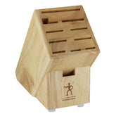 Henckels bloque de madera con 11 ranuras para cuchillos, organización eficiente de la cocina.