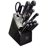 Cuchillos Henckels Classic en bloque autoafilante para cortes precisos y consistentes.