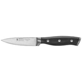 Cuchillo pelador Henckels Forged Accent de 3,5 pulgadas, filo de precisión para pelar fruta.