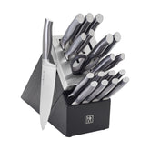 HENCKELS Graphite: juego de cuchillos con bloque autoafilante para filo constante.