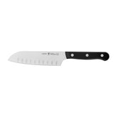 Cuchillo HENCKELS Solution Santoku con hoja afilada de 5,5 pulgadas para cortes precisos.