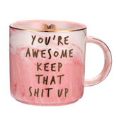 Taza Hendson de cerámica con mensaje de agradecimiento para el día a día.