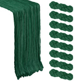 Heneger 8 paquetes mantel gasa verde esmeralda 10ft para decoraciones versátiles.