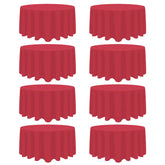 Mantel Heneger rojo redondo de 90 pulgadas, elegante para eventos.