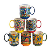 Taza Henten Home porcelana bohemia colores vivos para café diario