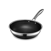 HexClad Wok Híbrido de 10 pulgadas con mango frío para salteados seguros.