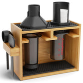HexNUB organizador de bambú para AeroPress, mantiene todo a mano y ordenado.