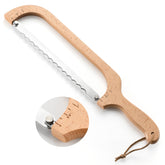HGTC cuchillo pan de madera con arco para cortes precisos