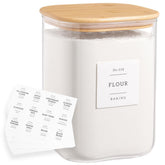 HHMJSM contenedor vidrio harina y azúcar 110oz, mantiene alimentos secos y frescos
