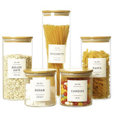 HHMJSM frascos de vidrio herméticos con tapa de madera, ideales para mantener alimentos frescos