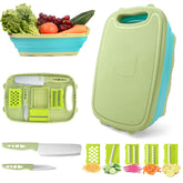 Tabla de cortar plegable HI NINGER con escurridor integrado, ideal para acampar.