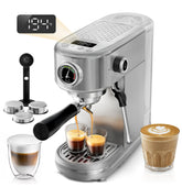 HIBREW H10B, bomba 20 bar, extracción rica y crema consistente.