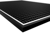 Highball & Chaser: alfombrilla bar duradera de 18x12 pulgadas para bebidas.