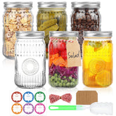 Jarra Hingwah de boca ancha 32 oz con motivo girasol, ideal para conservas.