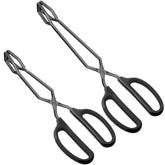 Pinzas HINMAY de acero inoxidable 10 pulgadas, ideal para voltear carnes.