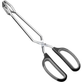 HINMAY pinzas tijeras de 12 pulgadas con mango negro para cocinar con precisión.