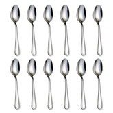 Cucharas de té HISSF de acero inoxidable 18/0, set de 12, aptas para lavavajillas.