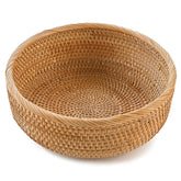 Hitomen cesta de rattan mediana para pan y fruta, estilo natural.
