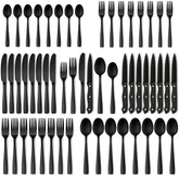 HIWARE set cubiertos mate negro para 8 comensales, duradero y elegante en la mesa