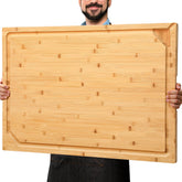 Tabla HIWARE de bambú 36x24, vista general para preparación amplia.