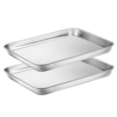 HKJ Chef: bandejas rectangulares 10x8 para hornear con distribución uniforme del calor.