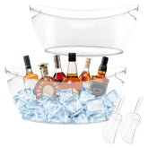 Cubetas HKOPIMET de hielo 5-5L claras, ideal para enfriar bebidas.