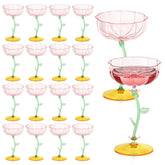 Copas HKSZEH con flor rosada para momentos elegantes y festivos
