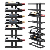 Hoctieon estante mural para vino con 8 botellas, ideal para exhibir en sala.