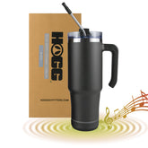Tumbler Hogg Grippy 30oz negro con agarre cómodo para viaje y bebidas frías.