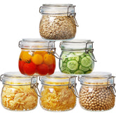 HomArtist frascos de vidrio con tapas abrazadera, cierre hermético para conservar alimentos frescos.