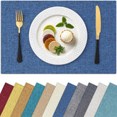 Manteles individuales Homaxy azul rectangulares, para mesa elegante y limpia.