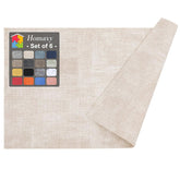 Manteles individuales Homaxy de cuero sintético, resisten al calor y protegen la mesa.
