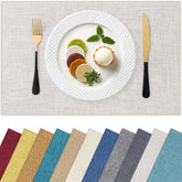 Homaxy manteles individuales rectangulares beige, protección elegante para la mesa