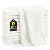 Homaxy paños de cocina 10x10 blancos para limpieza diaria y secado rápido.