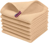 Paño de cocina Homaxy con tejido panal; durazno; absorbe sin rayar.