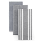 Homaxy toallas cocina 18x28 con rayas gris, absorción rápida para derrames.