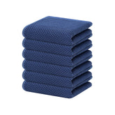 Homaxy toallas cocina gofre azul marino 13x28, absorben rápido para secar platos
