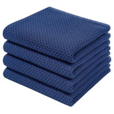 Homaxy toallas de cocina con tejido waffle en azul marino para secar platos